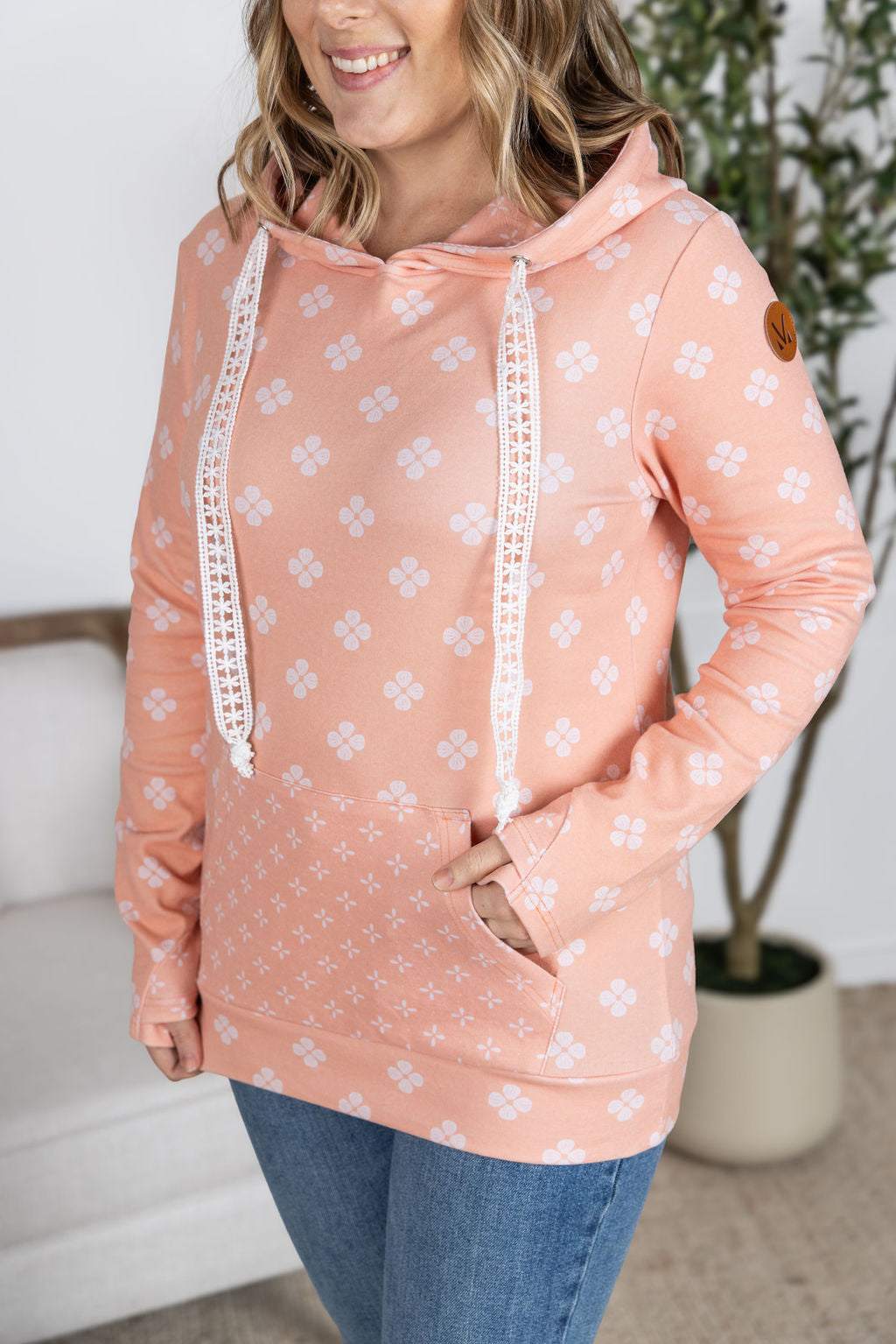 IN STOCK Hailey Pullover Hoodie - Coral Floral FINAL SALE