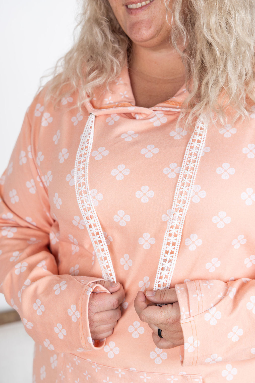 IN STOCK Hailey Pullover Hoodie - Coral Floral FINAL SALE