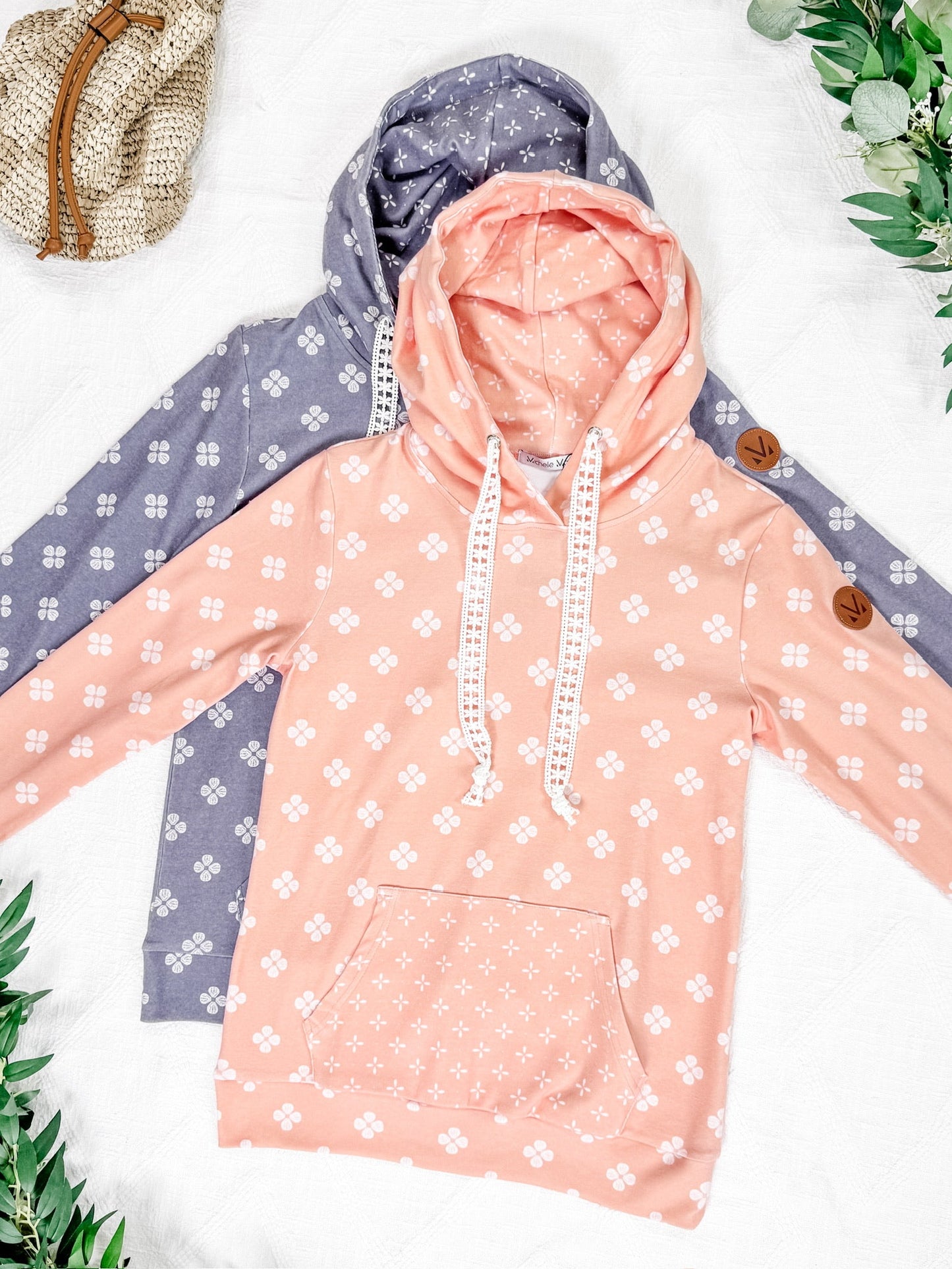 IN STOCK Hailey Pullover Hoodie - Coral Floral FINAL SALE