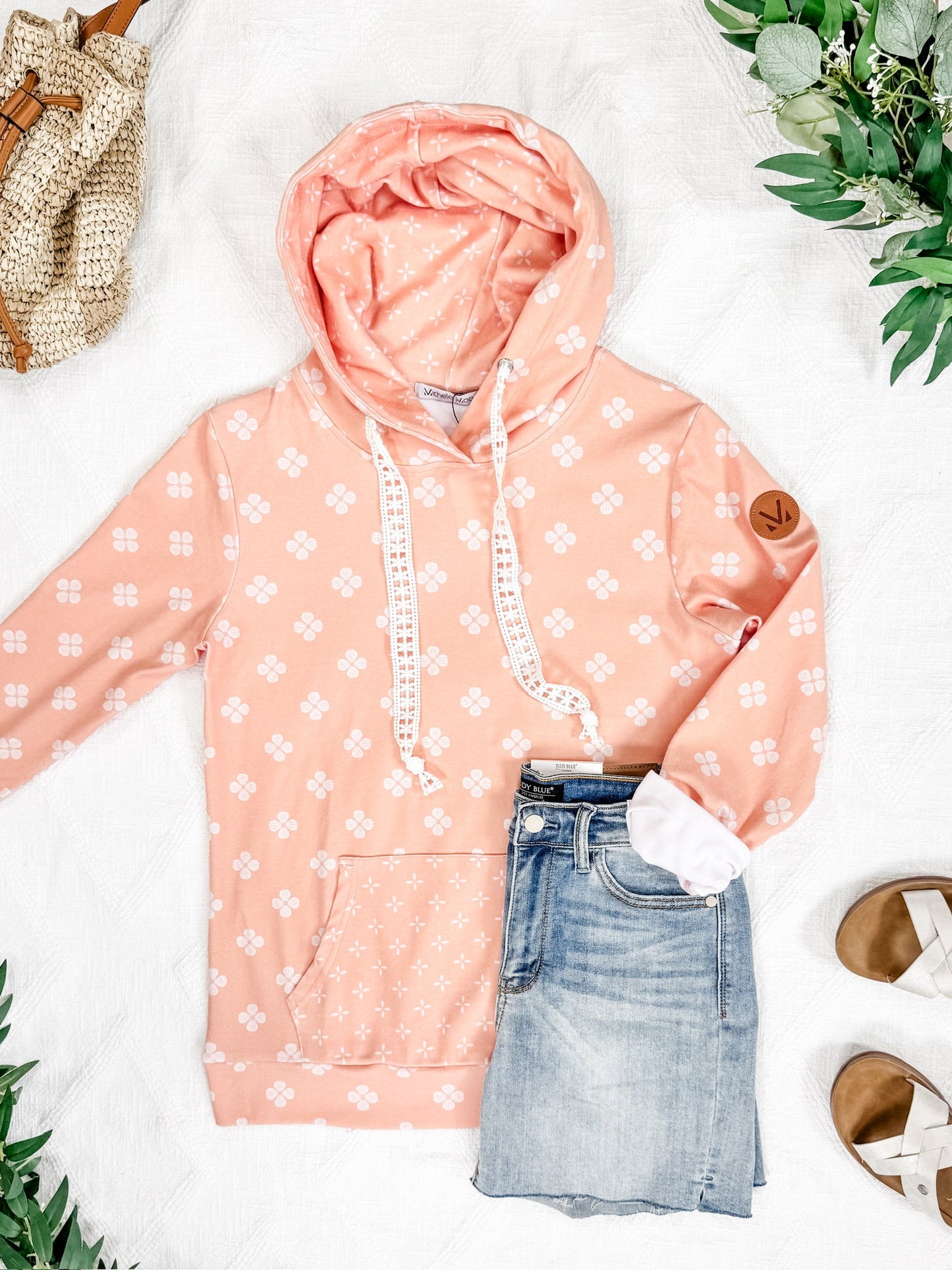 IN STOCK Hailey Pullover Hoodie - Coral Floral FINAL SALE