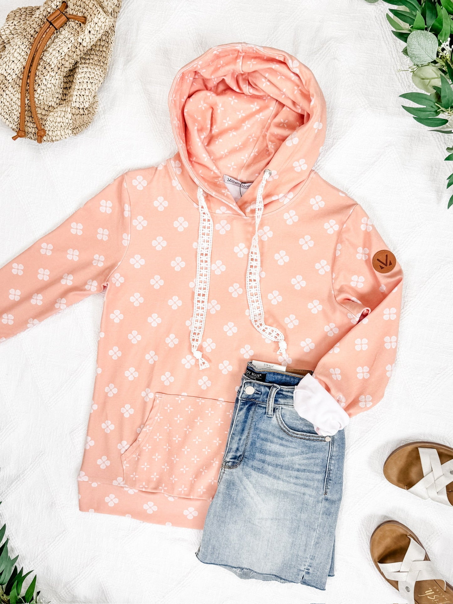 IN STOCK Hailey Pullover Hoodie - Coral Floral FINAL SALE