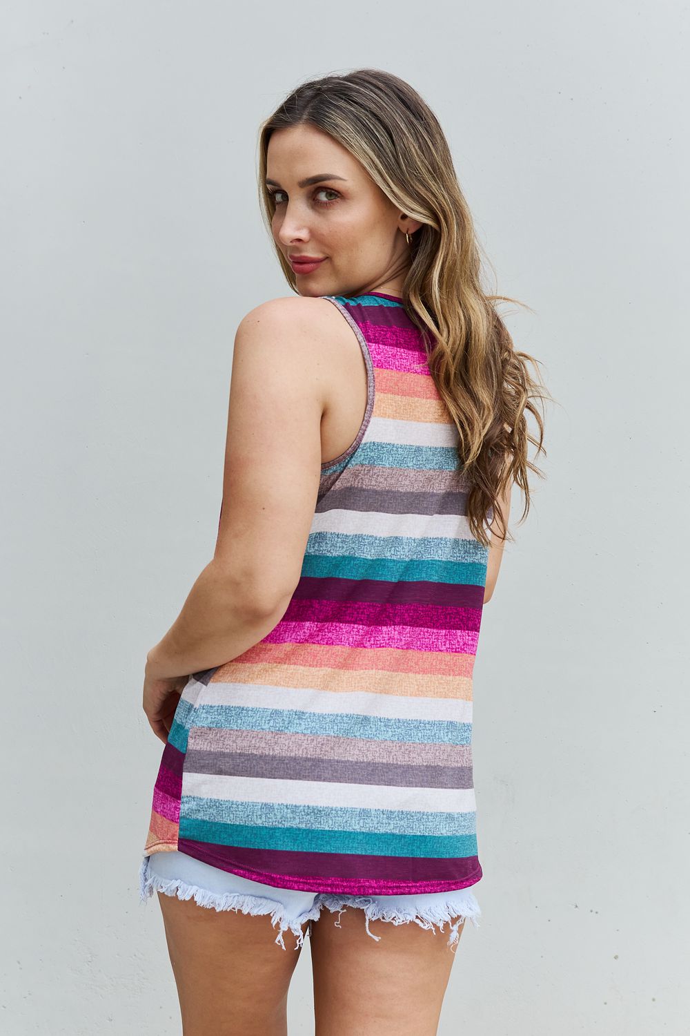 Heimish Love Me For Me Full Size Multicolored Striped Top
