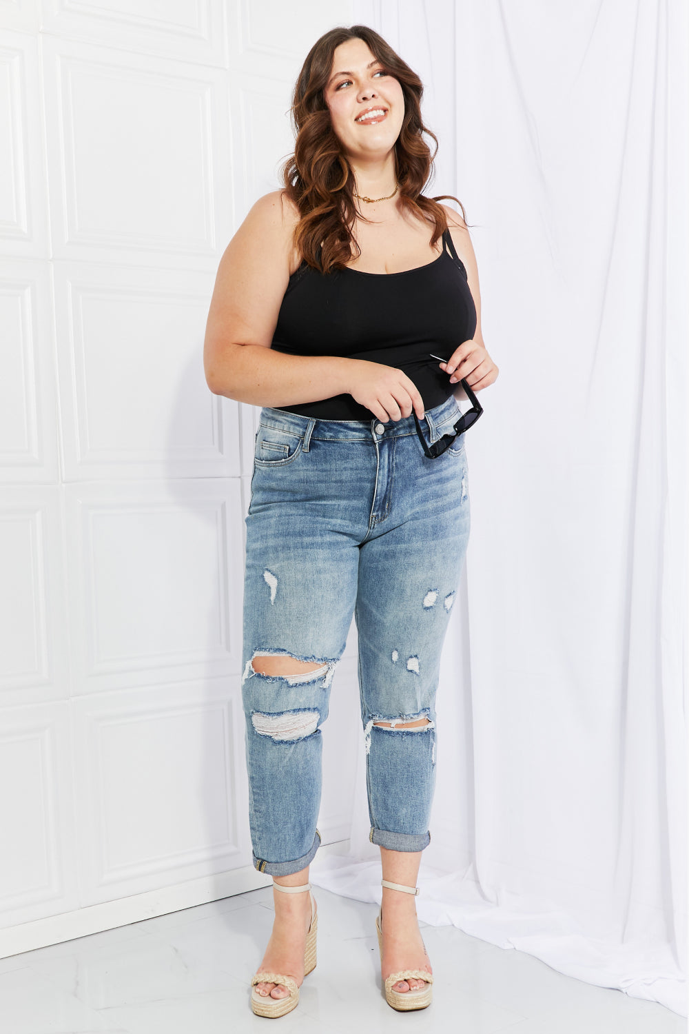 Vervet by Flying Monkey Let You Go Full Size Distressed Jeans