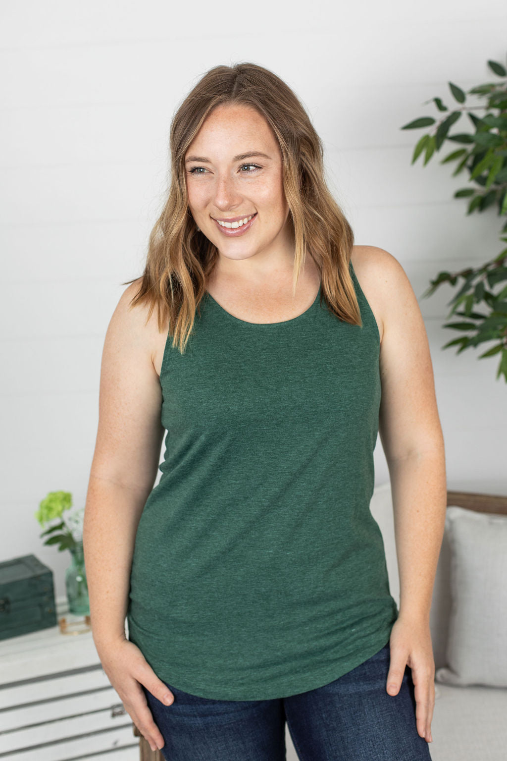 IN STOCK Tiffany Tank - Hunter Green