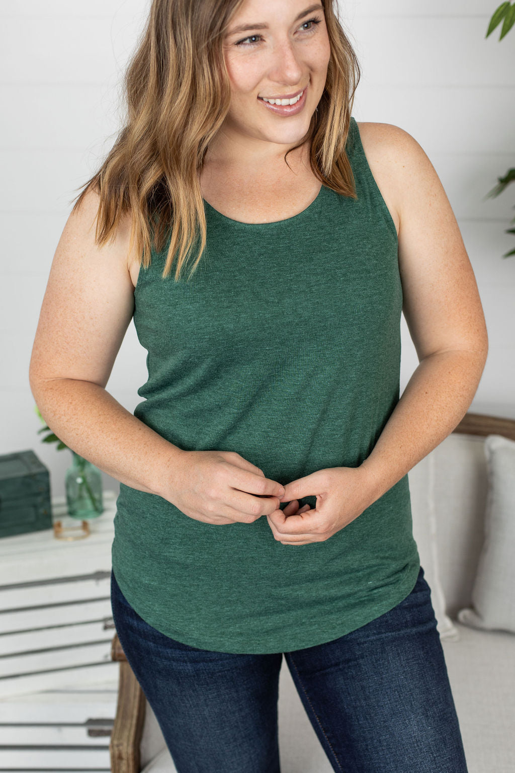 IN STOCK Tiffany Tank - Hunter Green