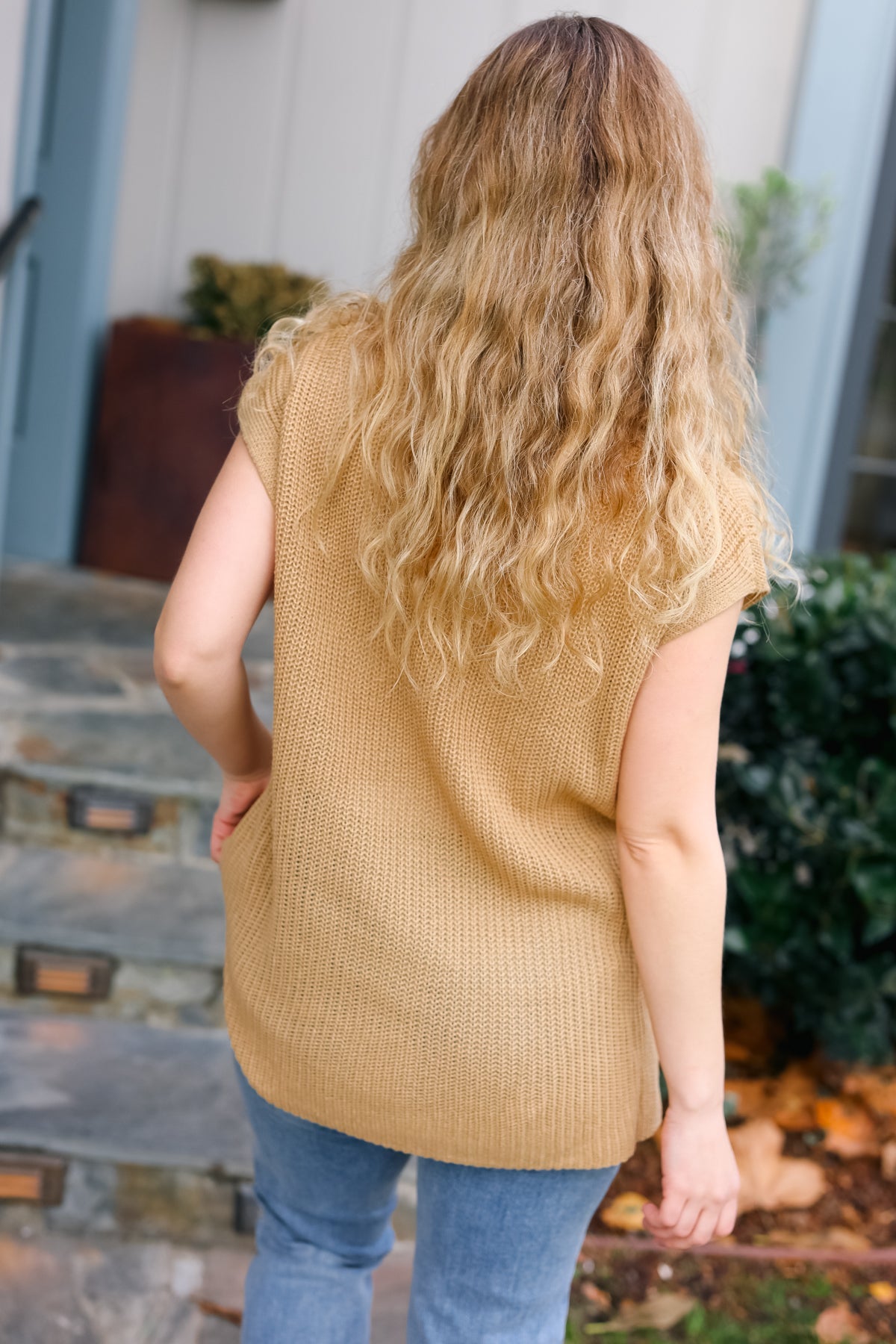 Best In Bold Taupe Dolman Ribbed Knit Sweater Top