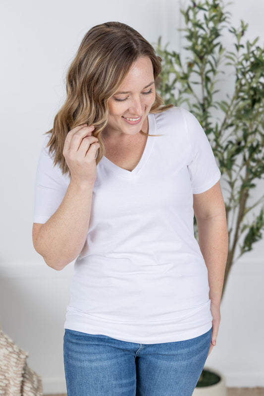 IN STOCK Olivia Tee - White FINAL SALE