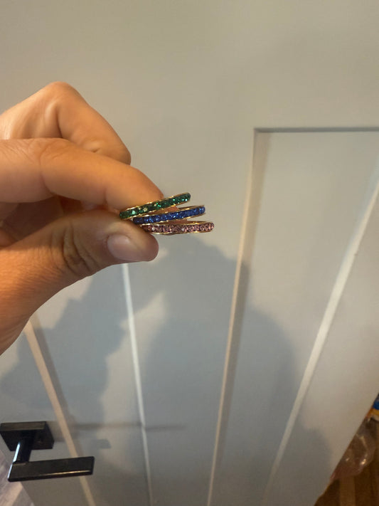Stackable birthstone Rings