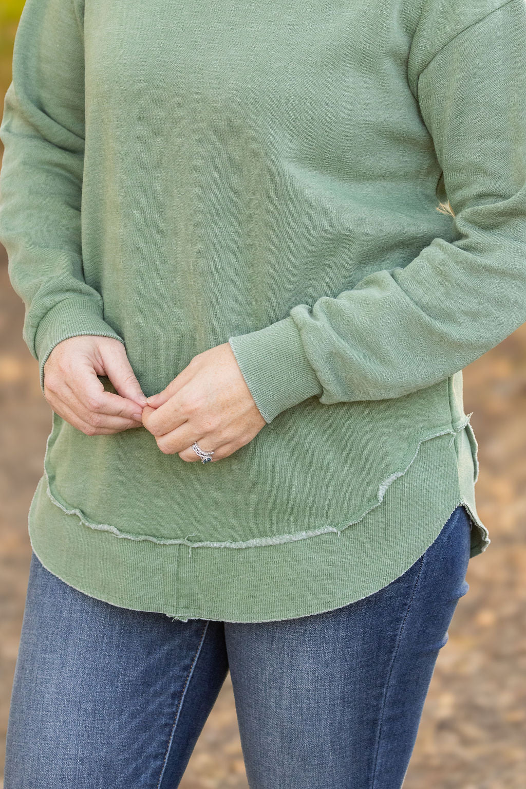 IN STOCK Vintage Wash Pullover - Sage FINAL SALE