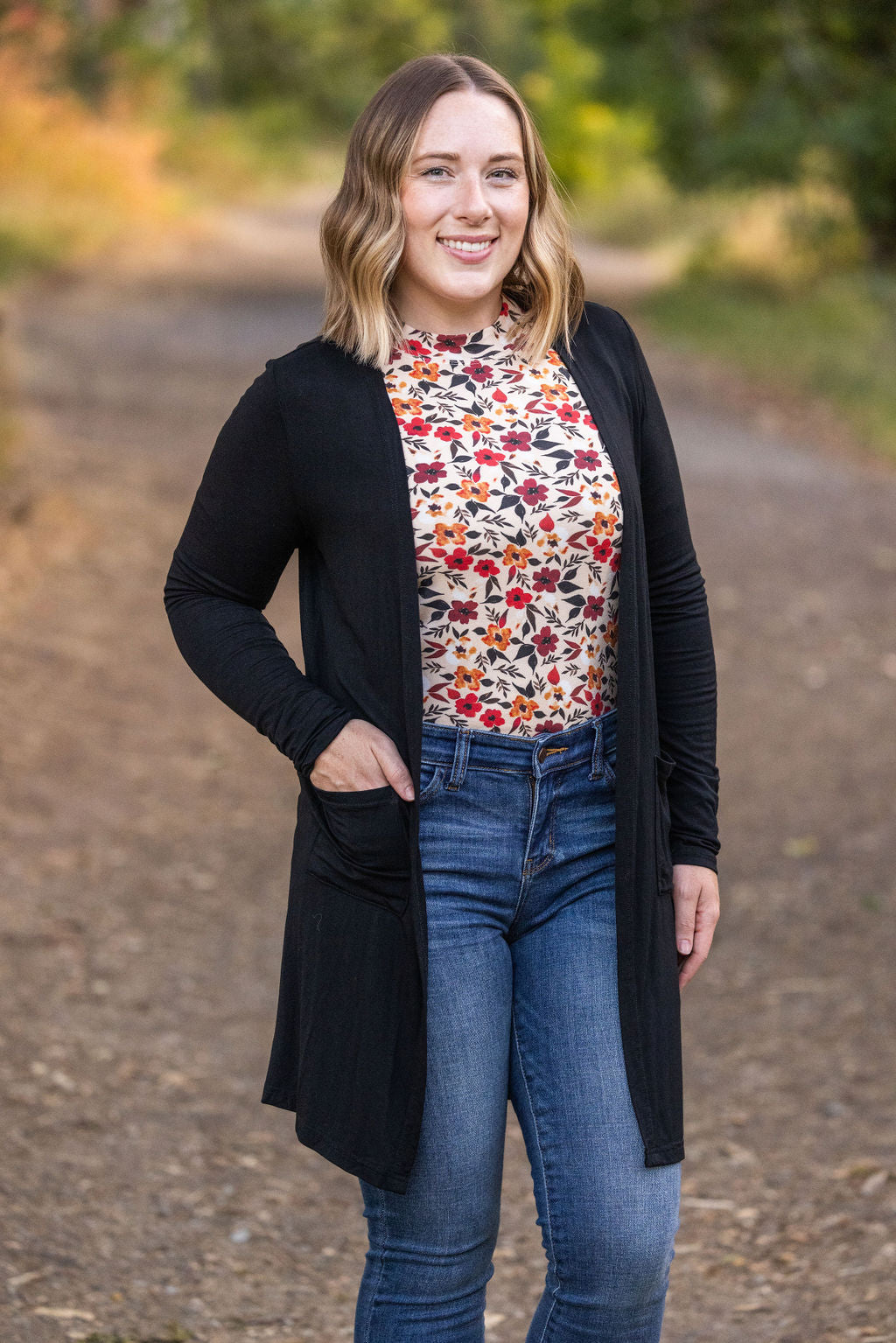 IN STOCK Blair Long Sleeve Top - Red Floral