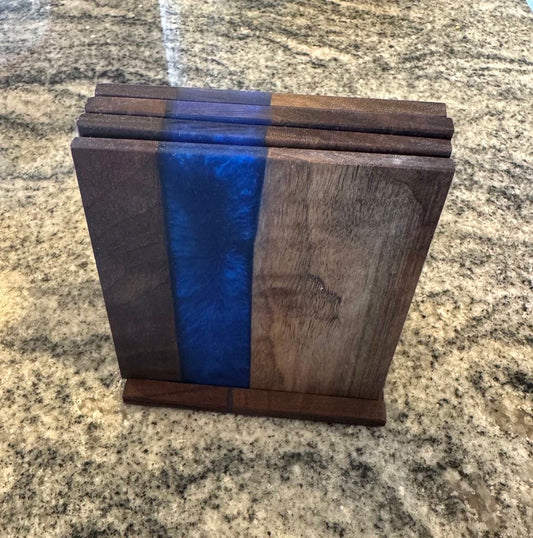 Resin Walnut Coasters