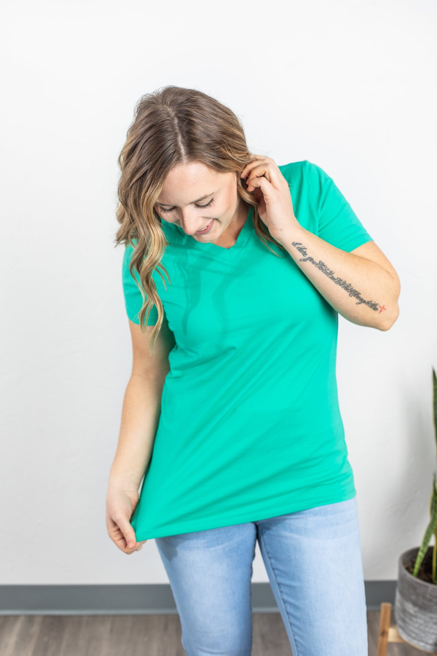 IN STOCK Olivia Tee - Turquoise  FINAL SALE